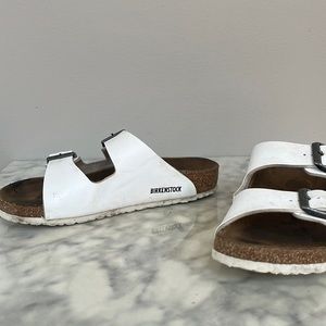 Girls White Birkenstock Size 13